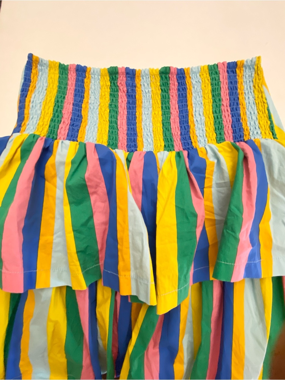 Sugarlips Tiered Stripe Skirt/Ruffled Layers (M, 16”-17.5”) Length 39.5” NWOT - Picture 4 of 5